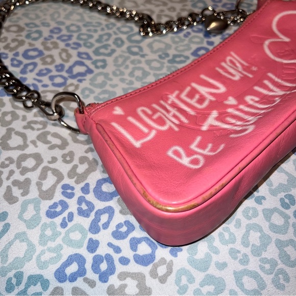 Vintage Pink Juicy Couture Purse Shoulder Bag Handbag Y2K - Lighten Up Be Juicy - Picture 3 of 11